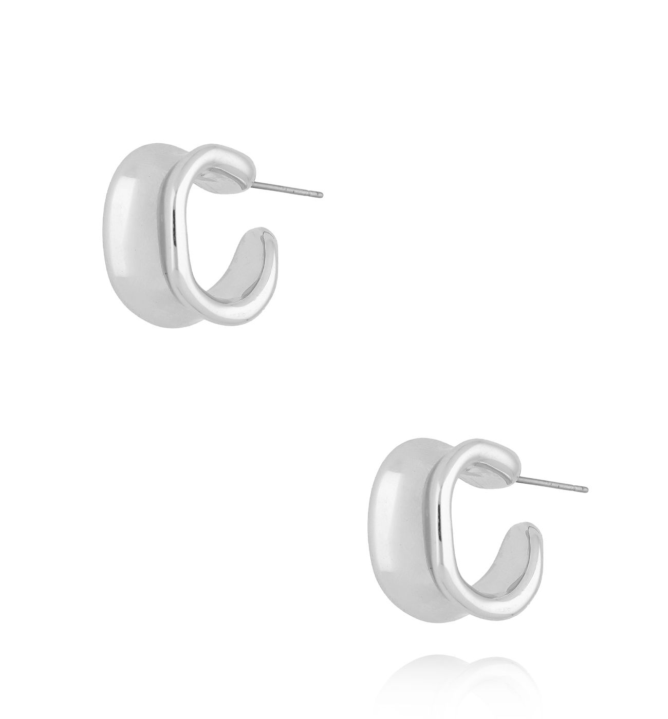 Kolczyki srebrne okrągłe Cornélie - By Dziubeka