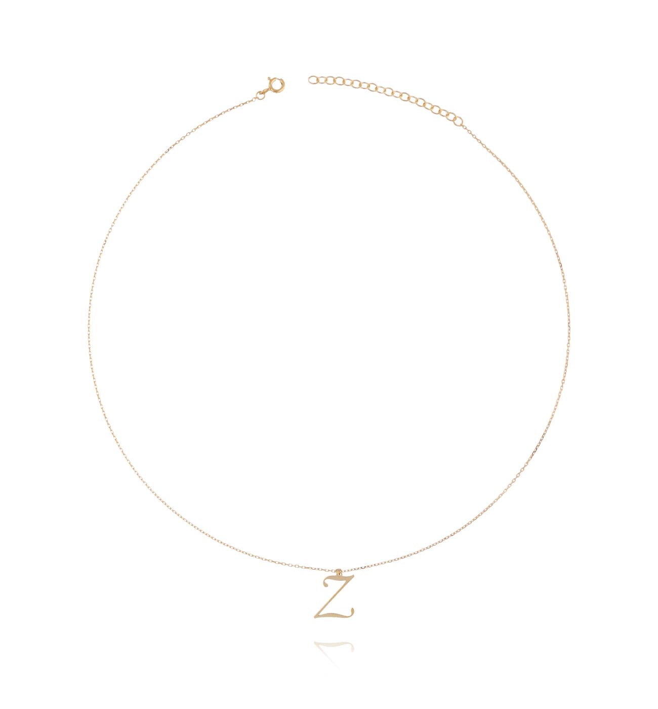 Naszyjnik srebrny pozłacany z literką Z NAT0102