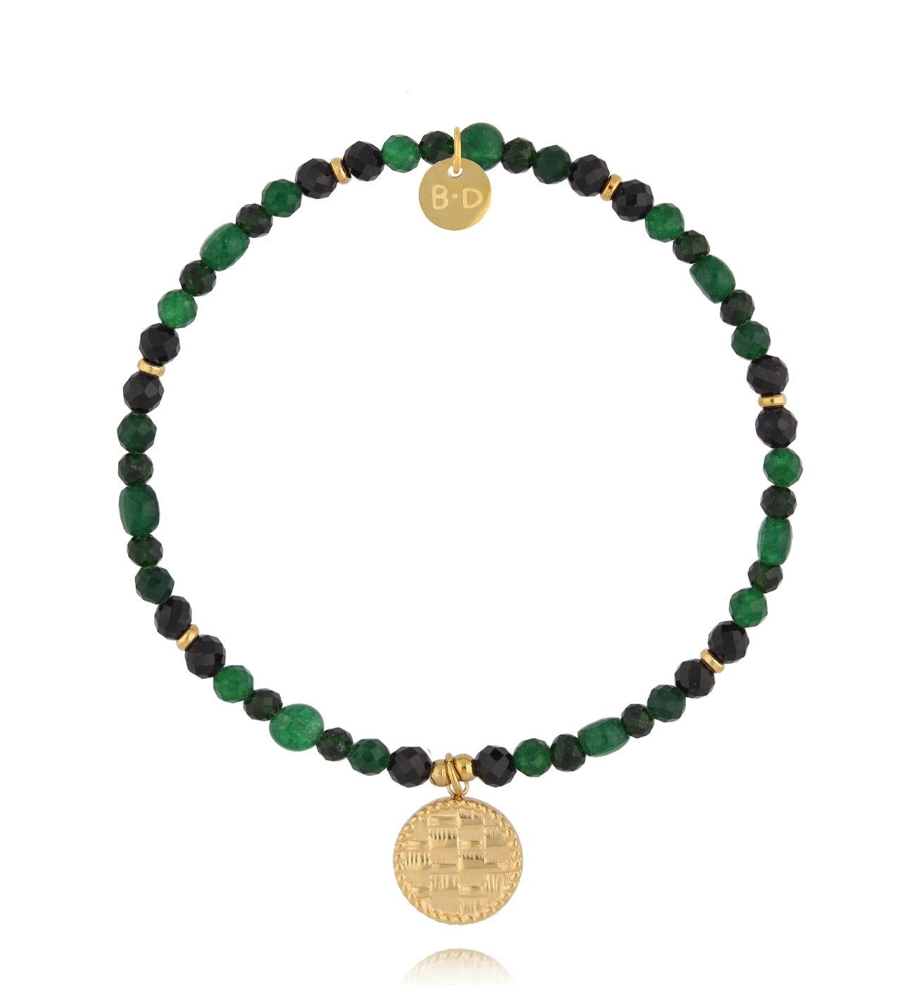 Bransoletka zielona z zawieszką BTW3346