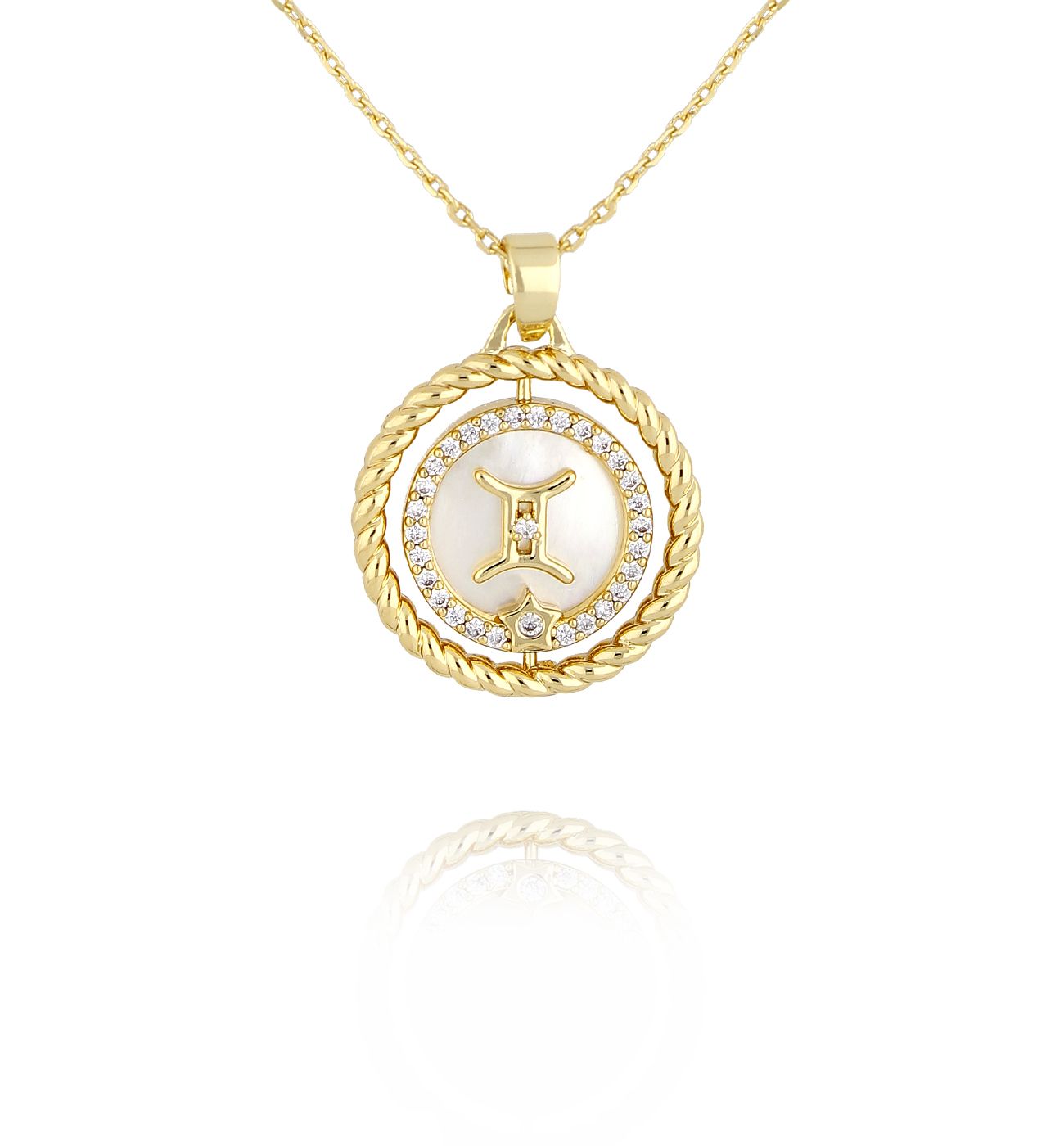 Naszyjnik znak zodiaku Bliźnięta NLU0034 - By Dziubeka