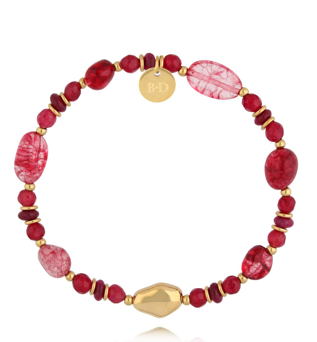 Bransoletka bordowa z jadeitami BSC2215