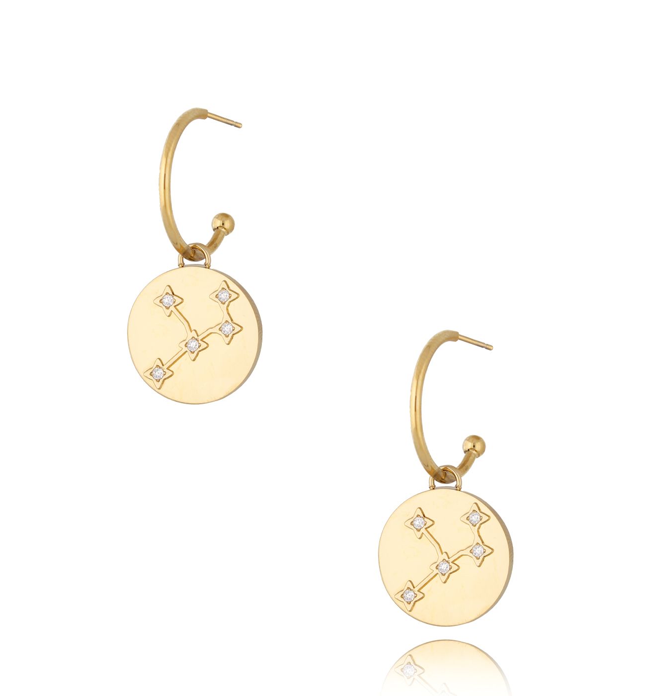 Kolczyki z konstelacją Panna KCON0018 - By Dziubeka