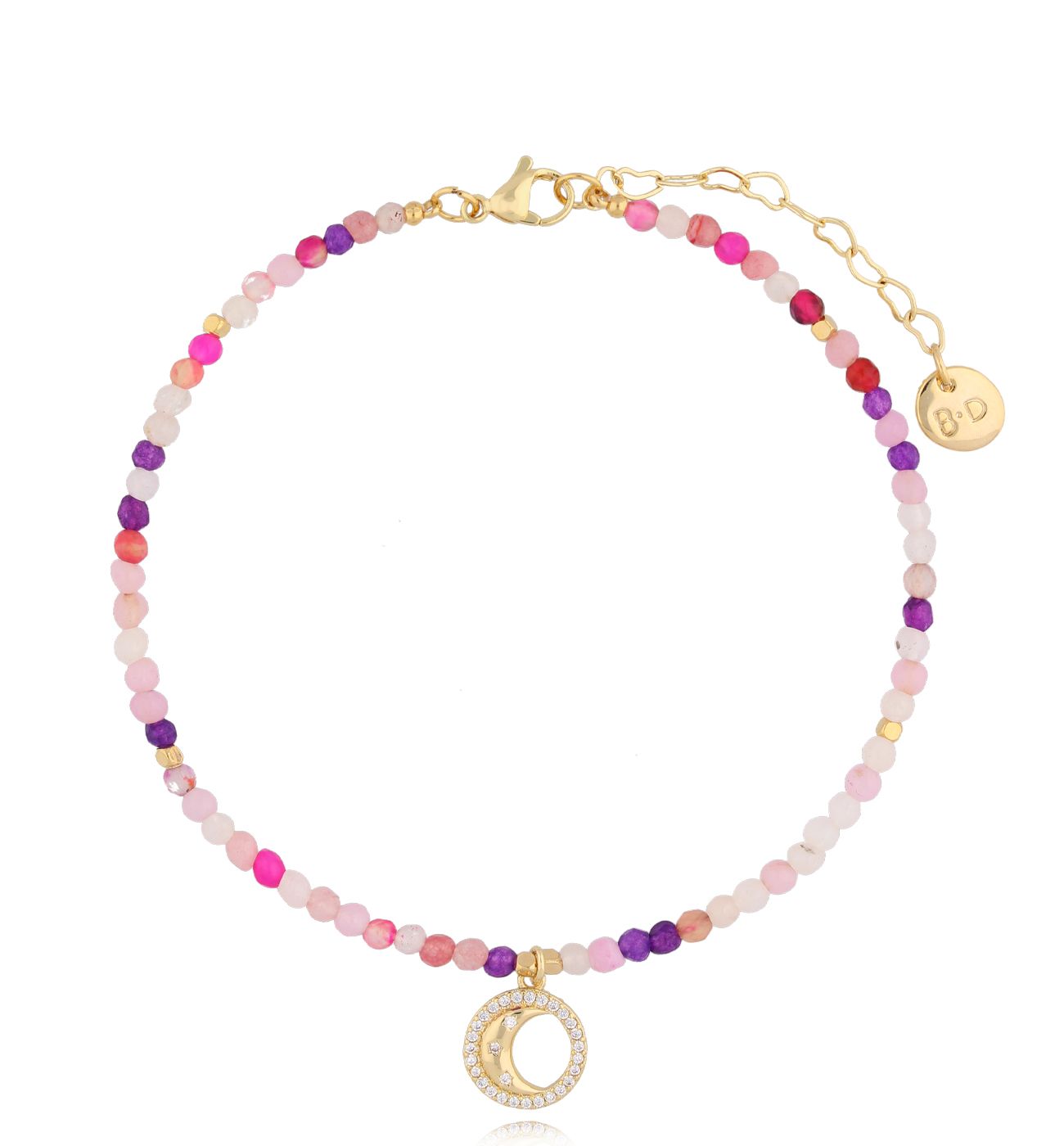 Bransoletka na nogę z kamieniami naturalnymi Amayas B - By Dziubeka