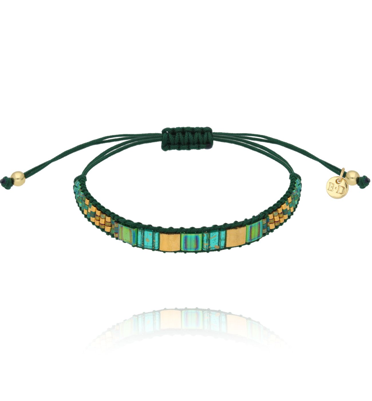 Bransoletka zielono złota - By Dziubeka