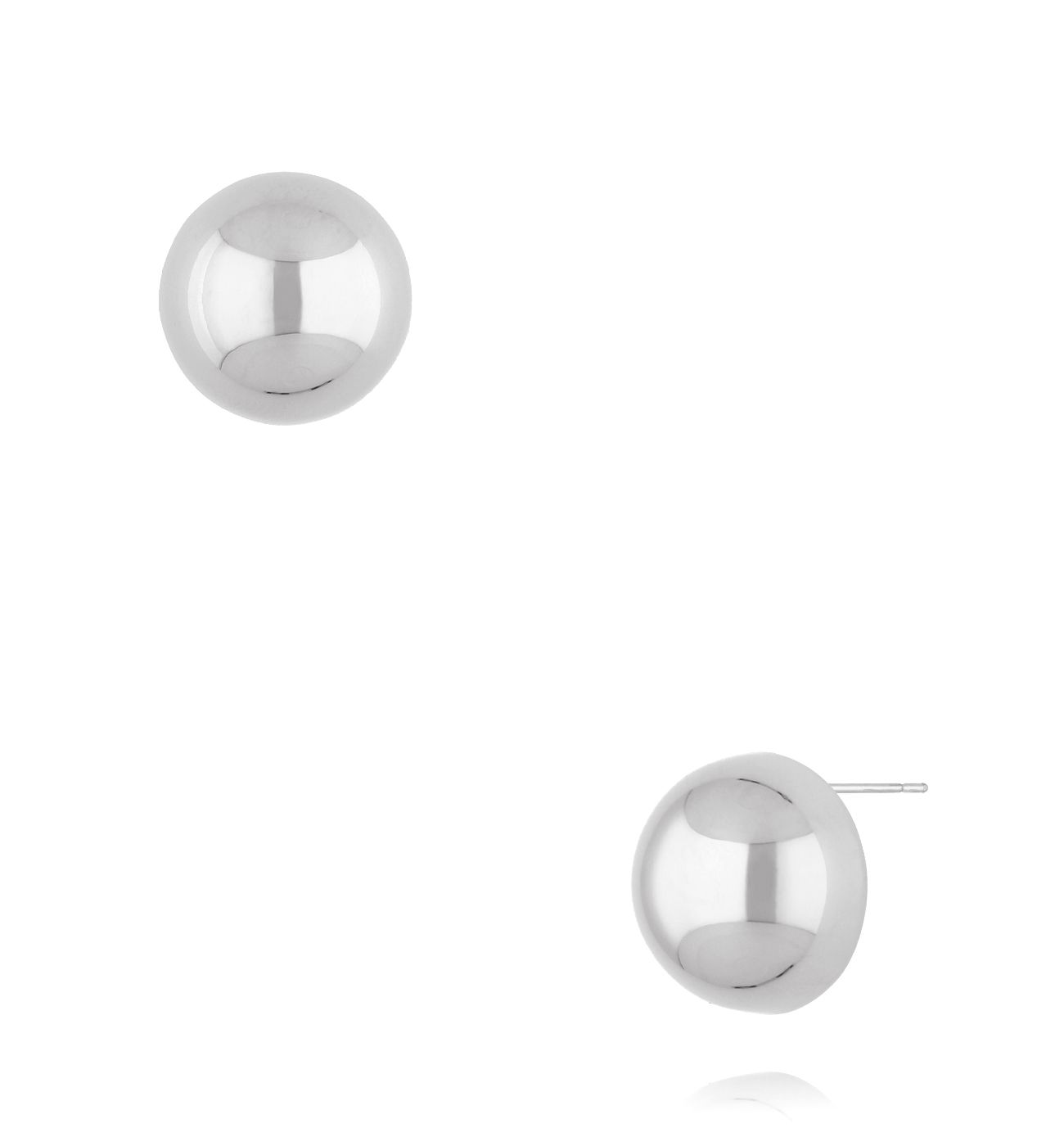 Kolczyki srebrne półkule duże City Glam - By Dziubeka