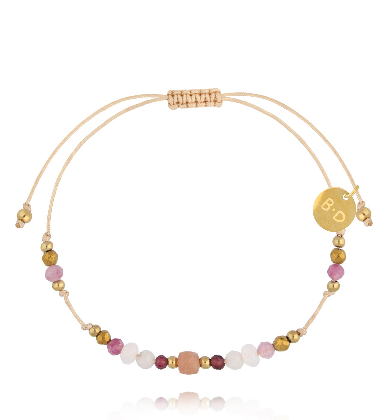 Bransoletka z kamieniami naturalnymi złota BMT0296 - By Dziubeka