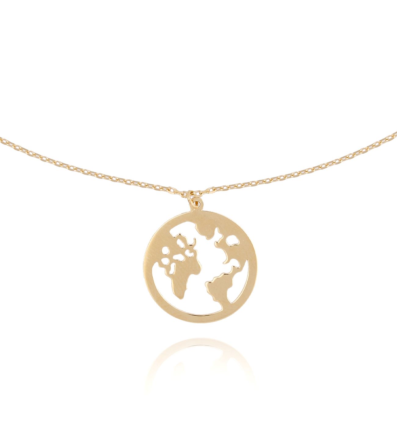 Naszyjnik srebrny pozłacany z planetą NSE0080