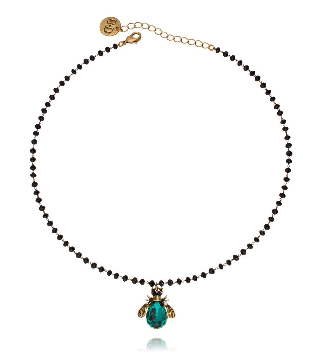 Naszyjnik z zielonym żukiem Midnight NMI0040