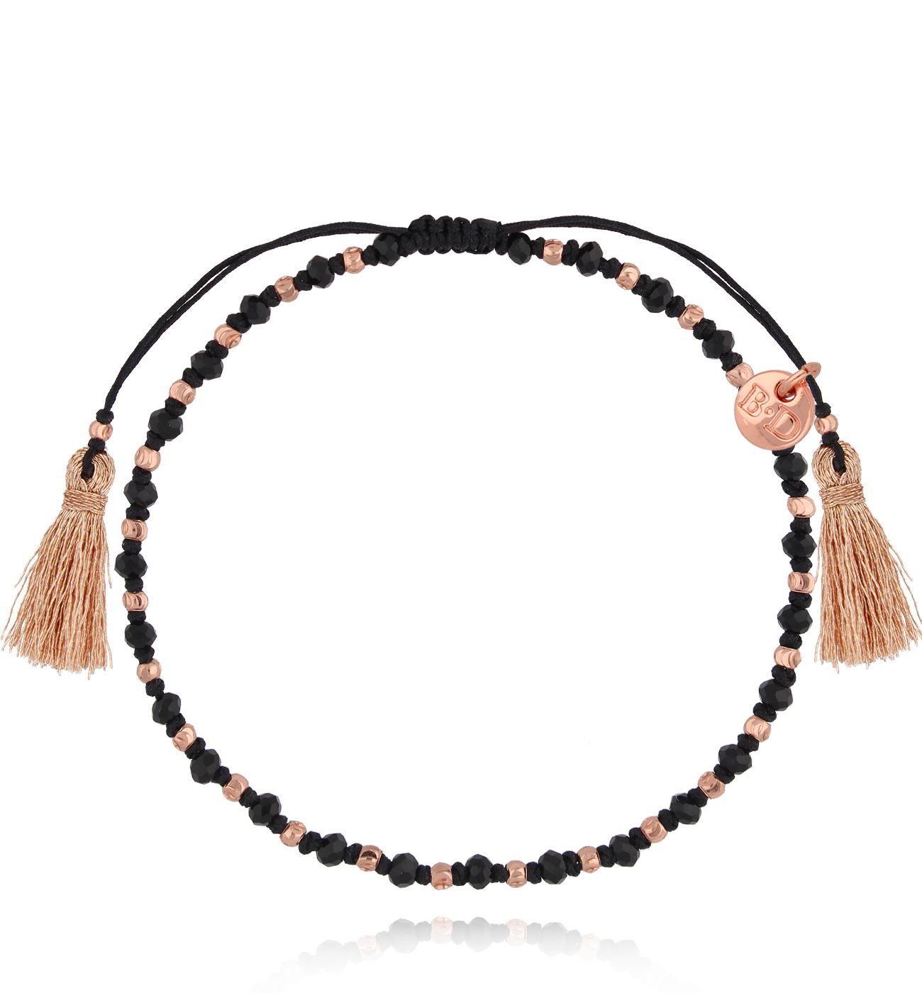 Bransoletka czarna ze sznurkiem Eletta BSC1761