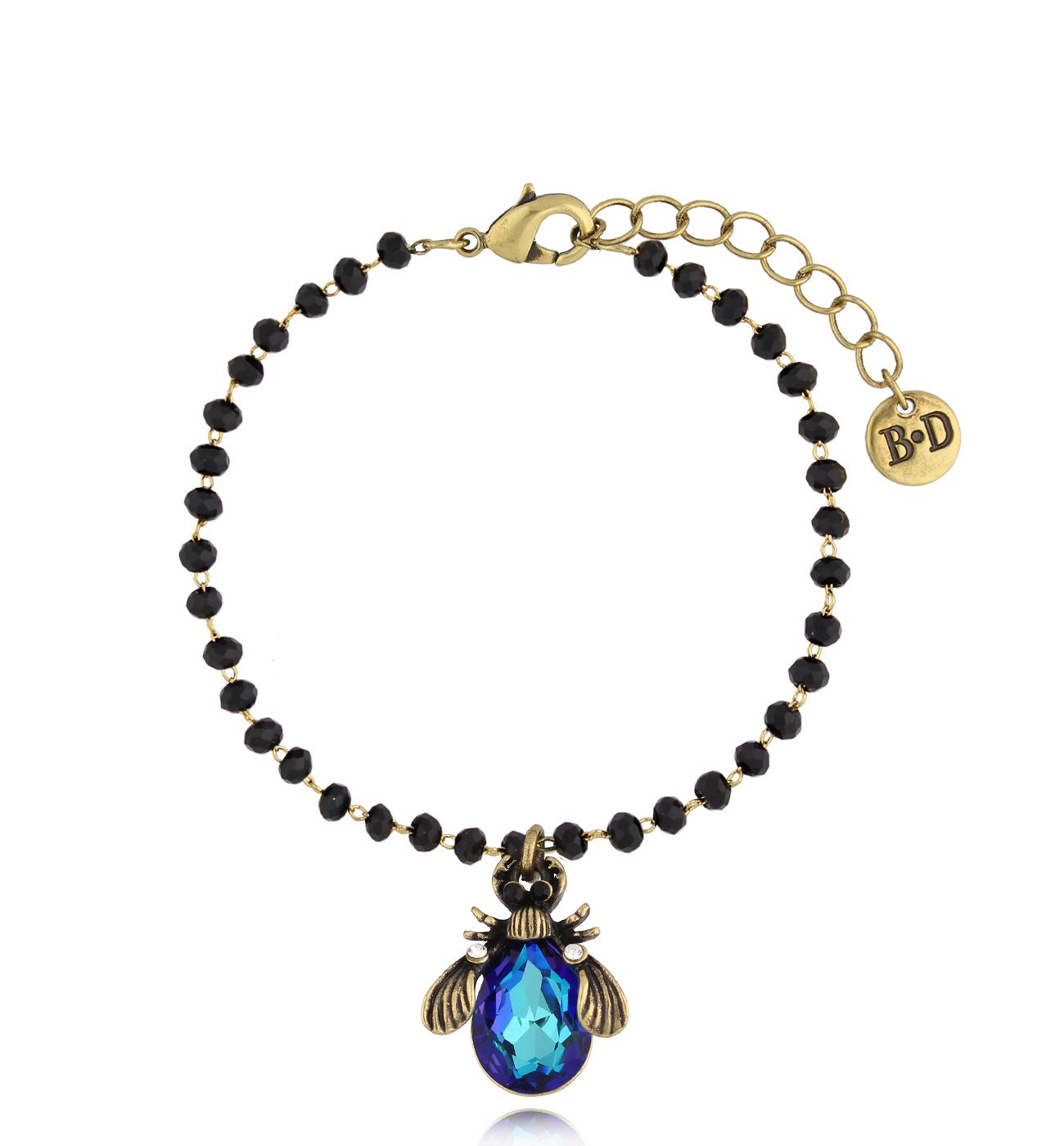 Bransoletka z niebieskim owadem Midnight BMI0172