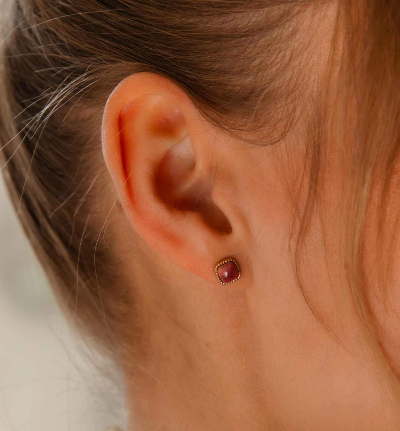 Kolczyki z rodonitami Bali Breeze - By Dziubeka