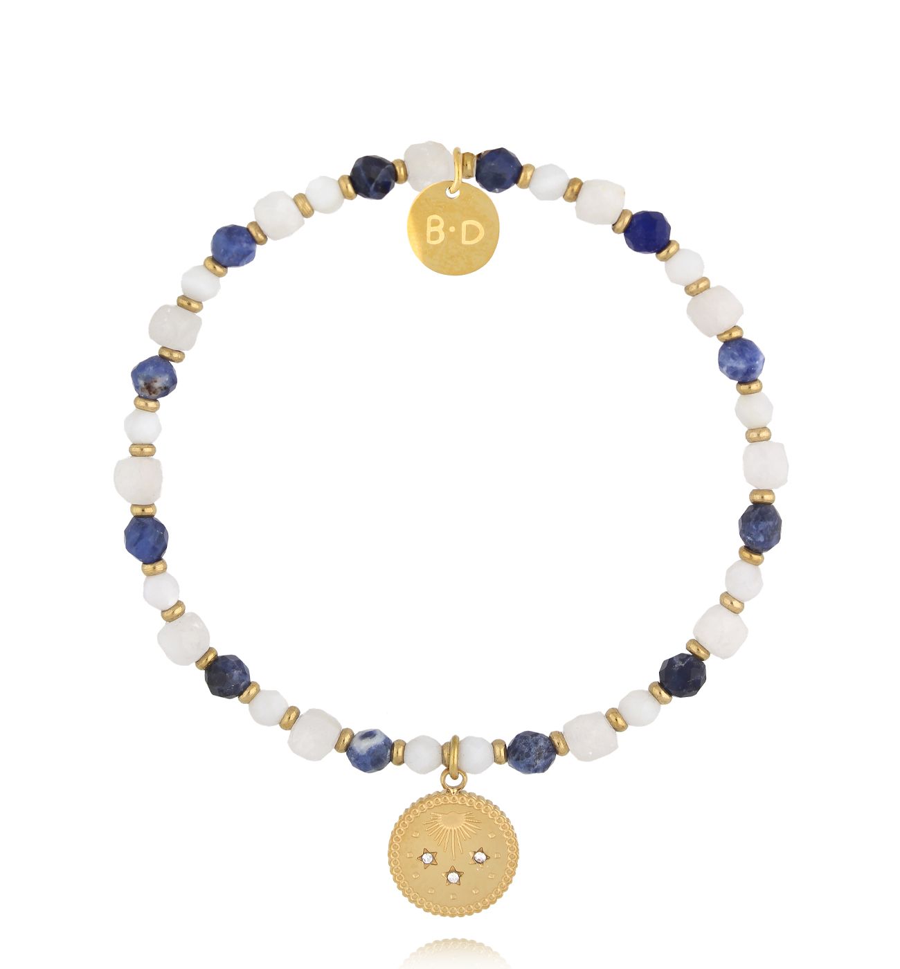 Bransoletka z kamieniami księżycowymi i sodalitami BTW3083