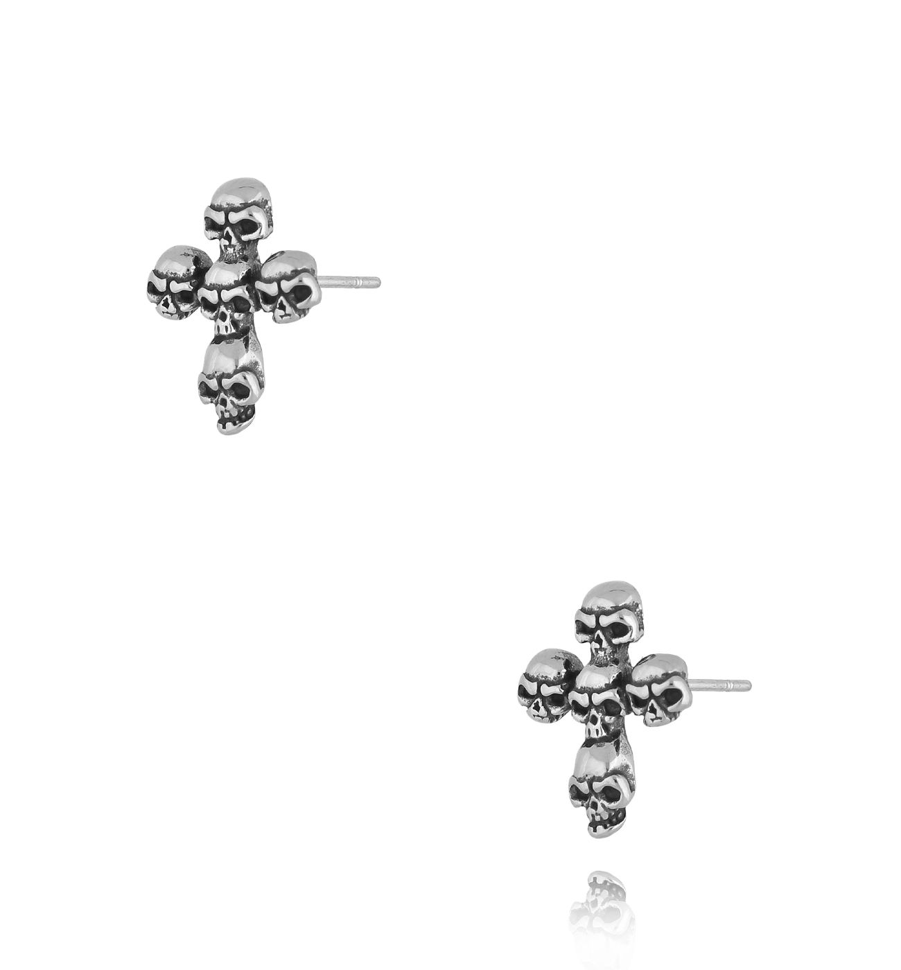 Kolczyki krzyżyki z czaszkami Cranio 095 - By Dziubeka