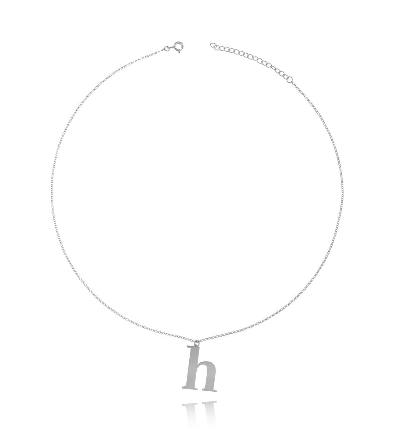 Naszyjnik srebrny z literką h NAT0263