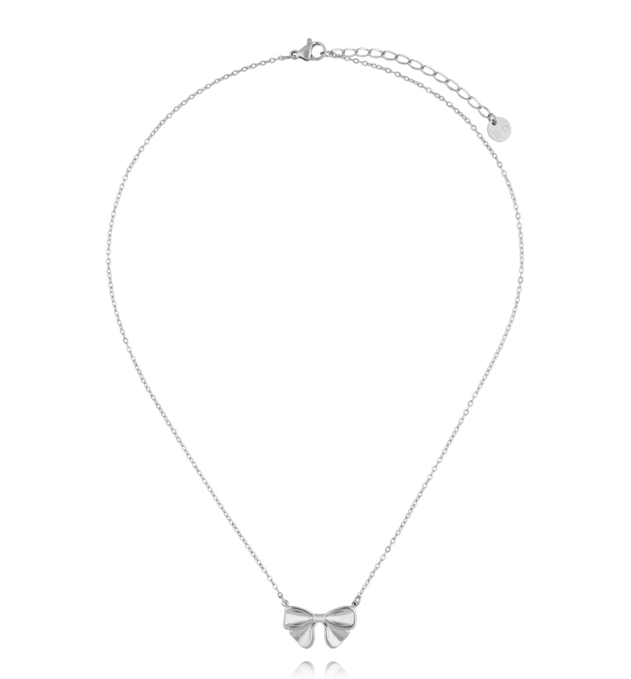 Naszyjnik z kokardką srebrny NSY0474