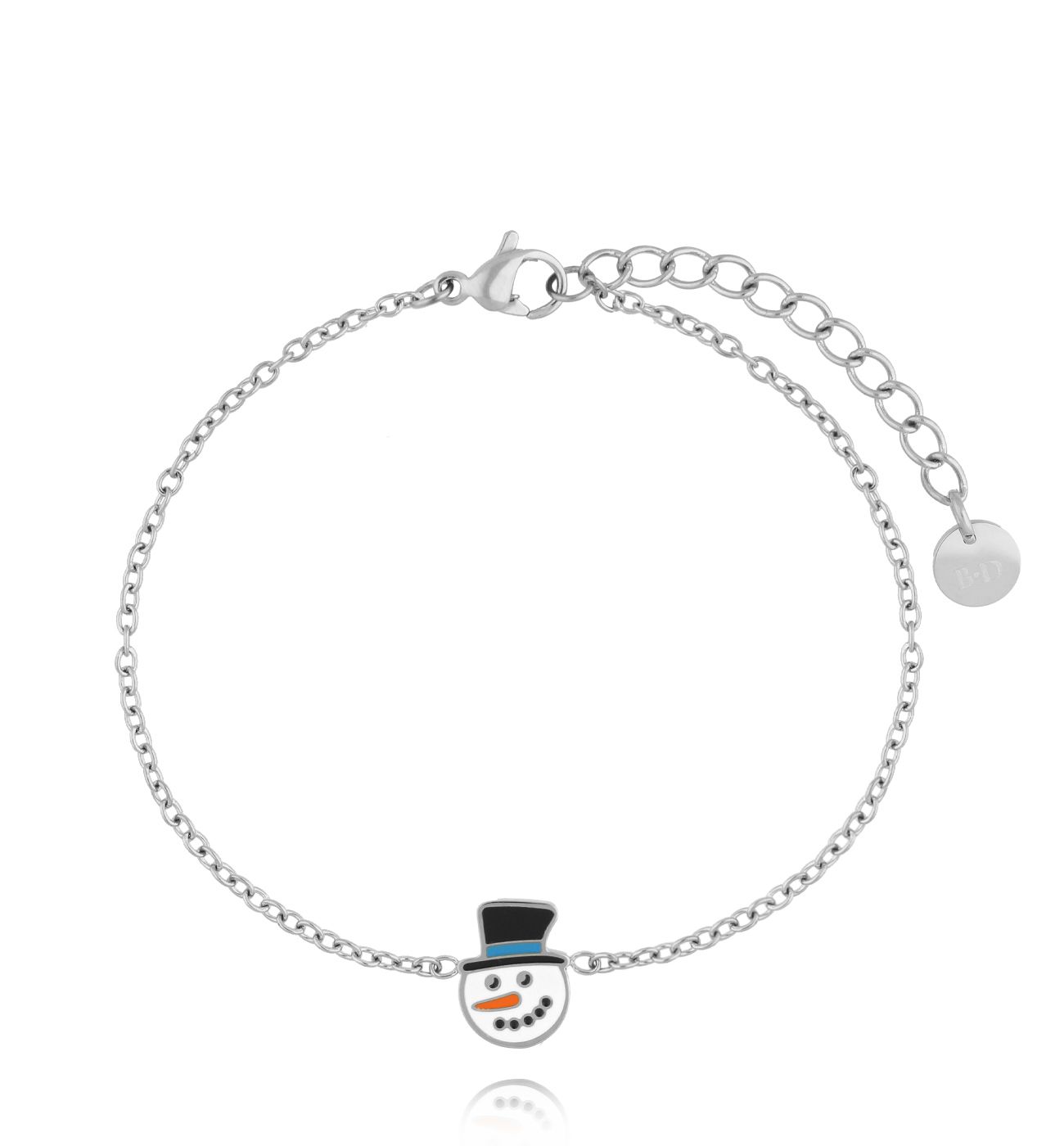 Bransoletka z bałwankiem srebrna BSA0846