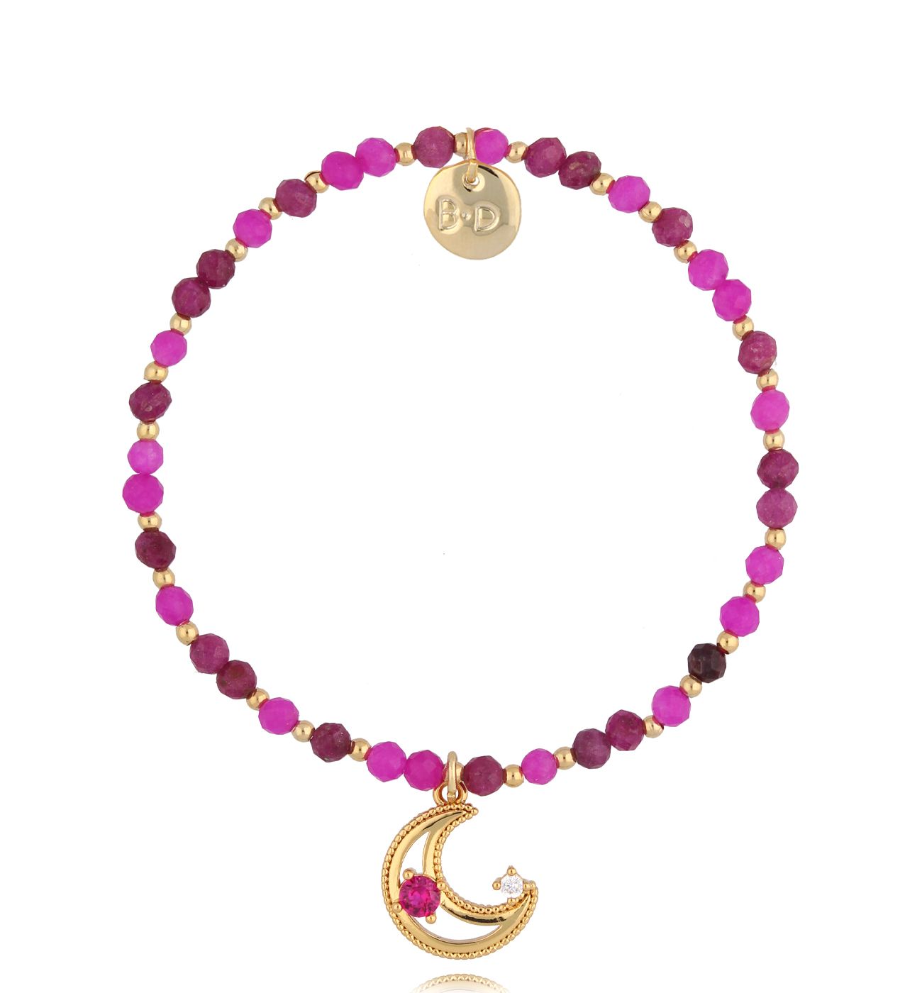 Bransoletka fuksja z księżycem Fuchsia Moon BTW1452