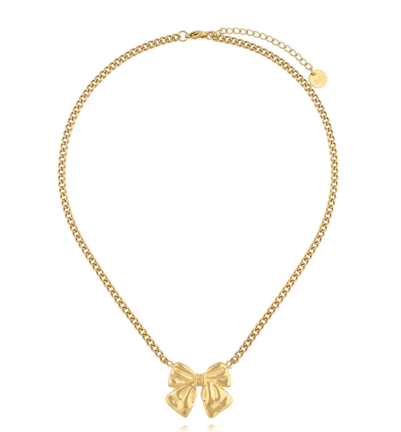 Naszyjnik z kokardką złoty NSA1360