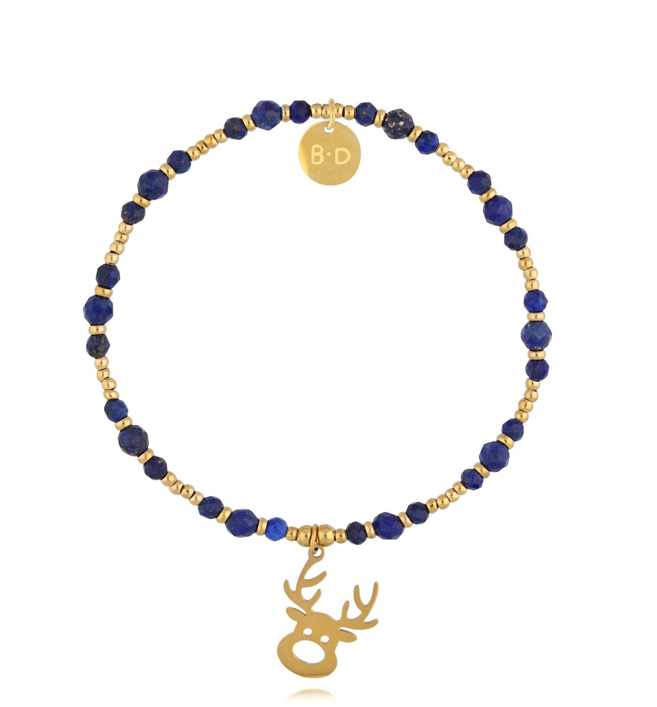 Bransoletka granatowa z reniferem BTW3225
