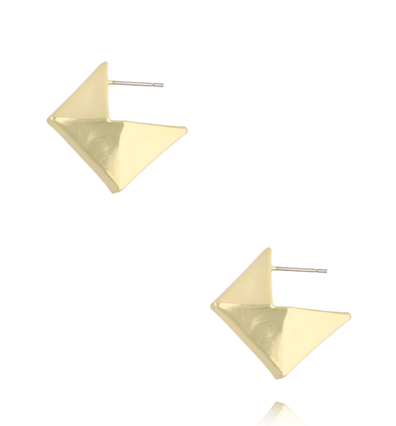 Kolczyki złote kwadratowe - By Dziubeka