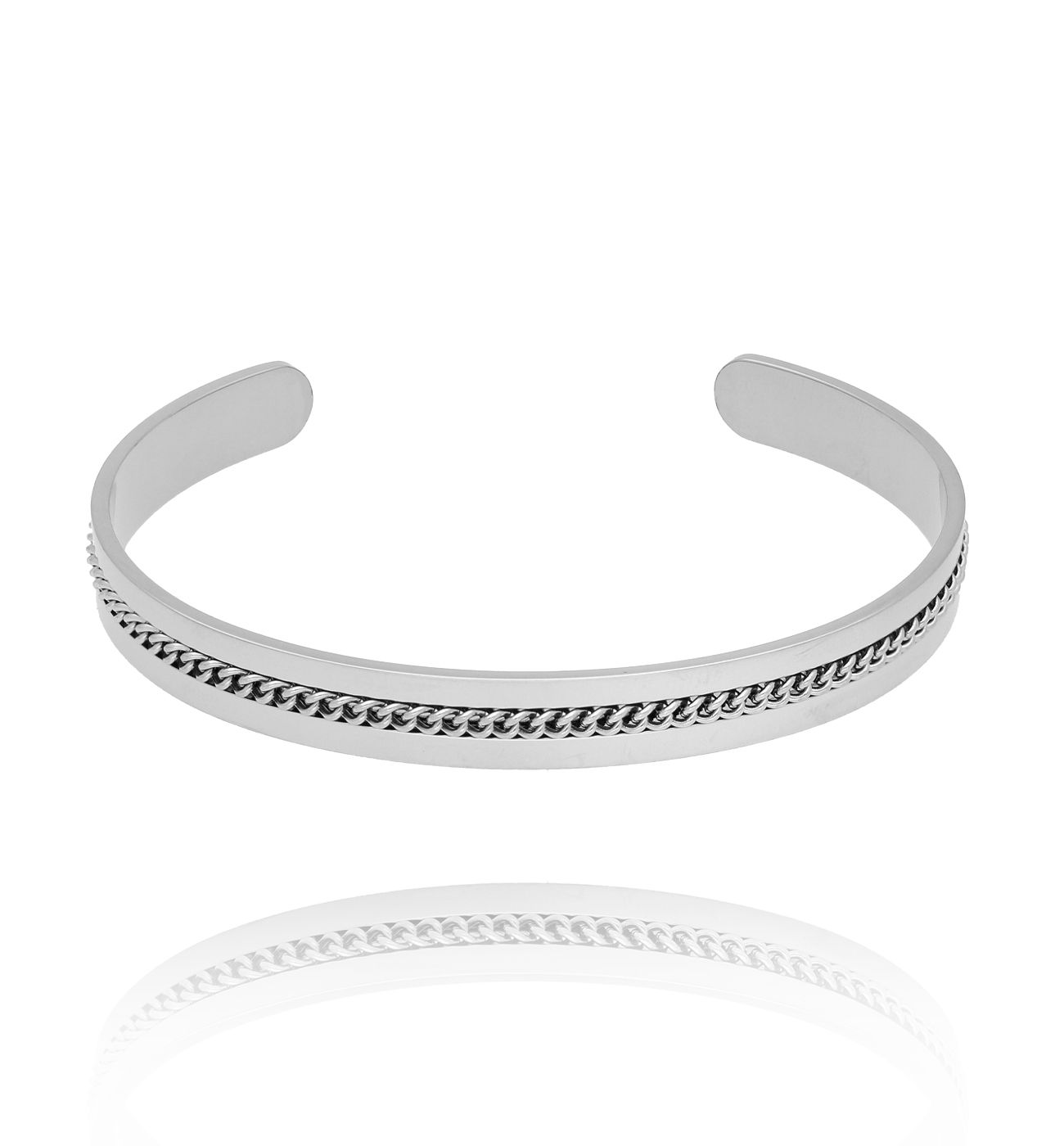 Bransoletka srebrna obręcz Lefkara BSA0611