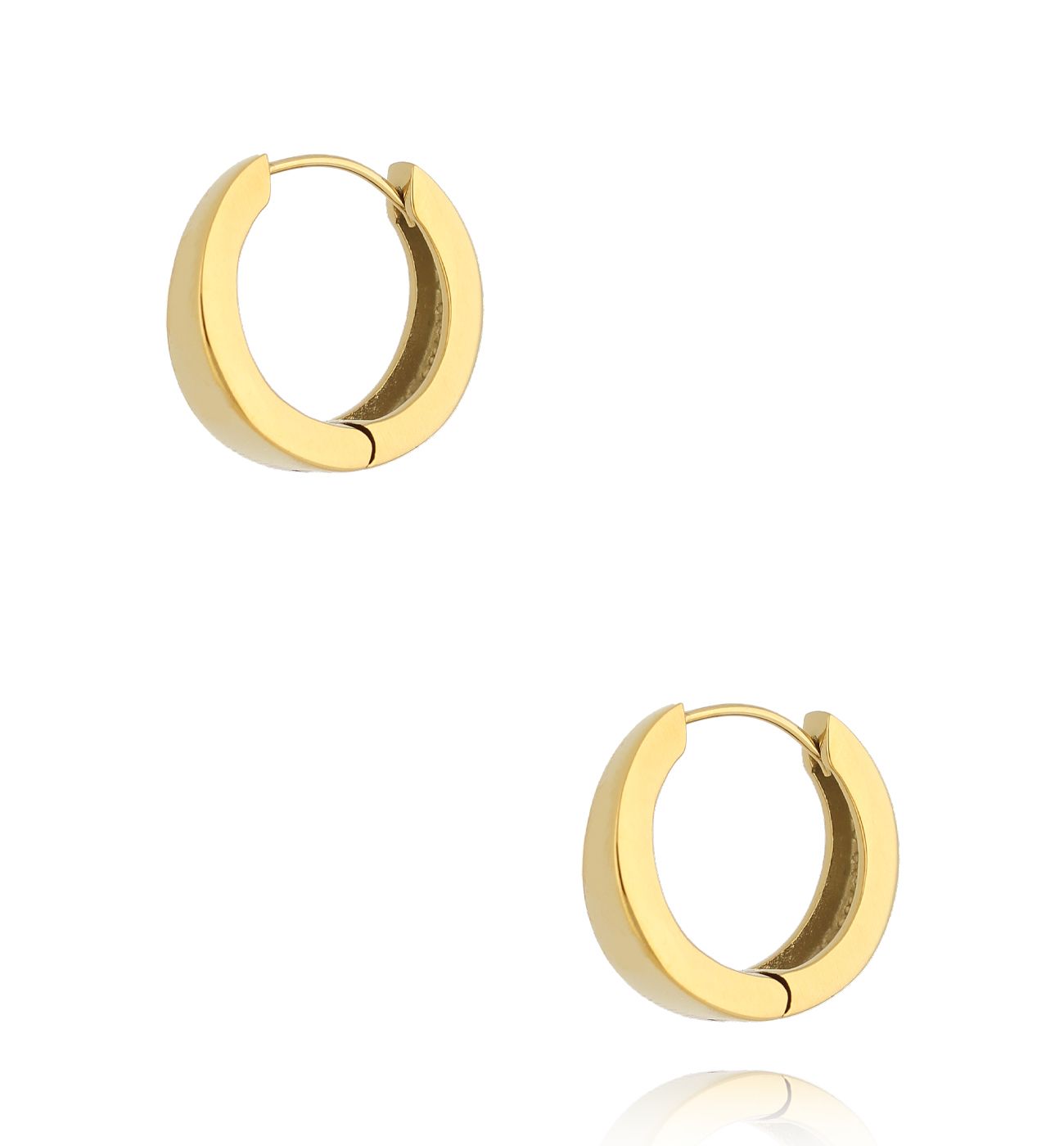 Kolczyki okrągłe złote - By Dziubeka