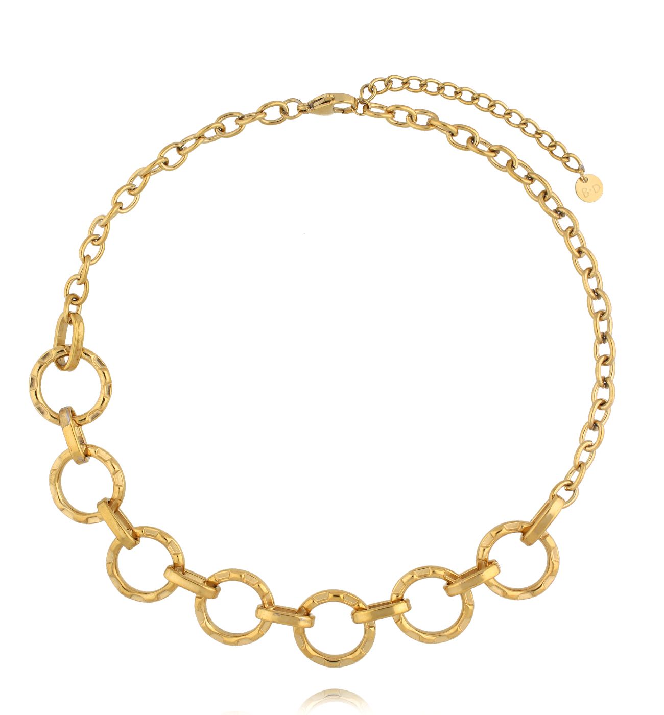 Naszyjnik z dużych ogniw – złoty NSY0717