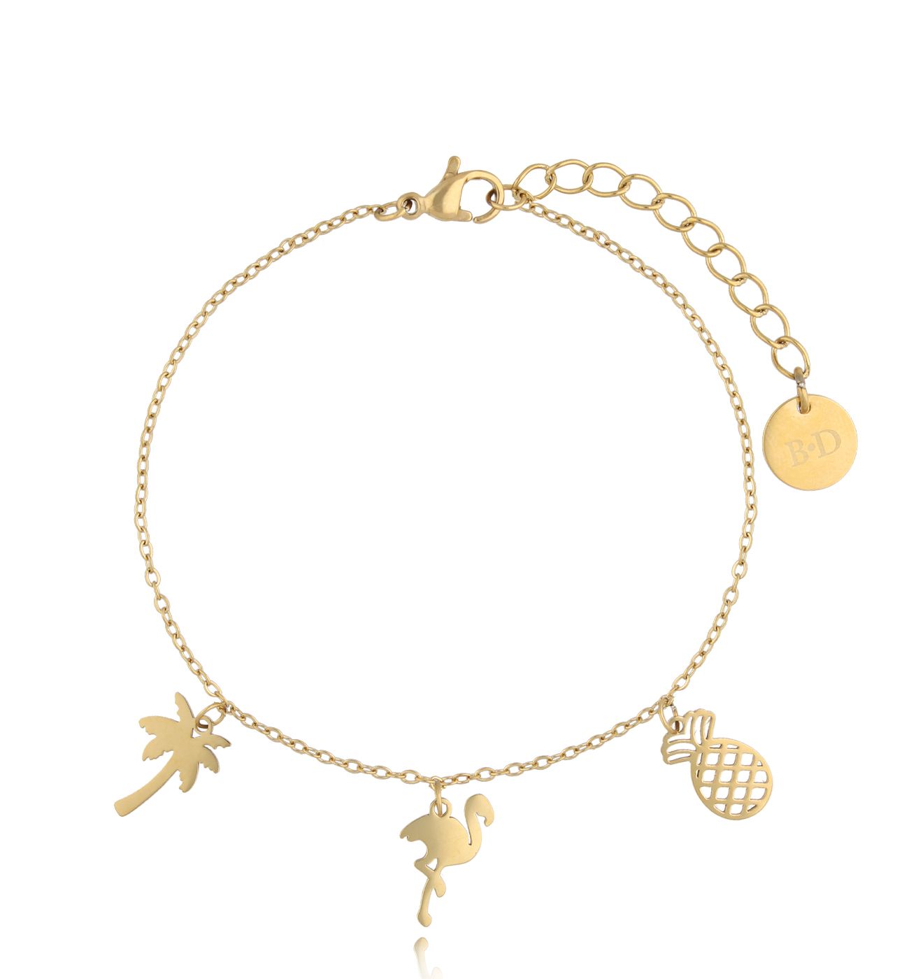 Bransoletka złota z zawieszkami Serengeti - By Dziubeka