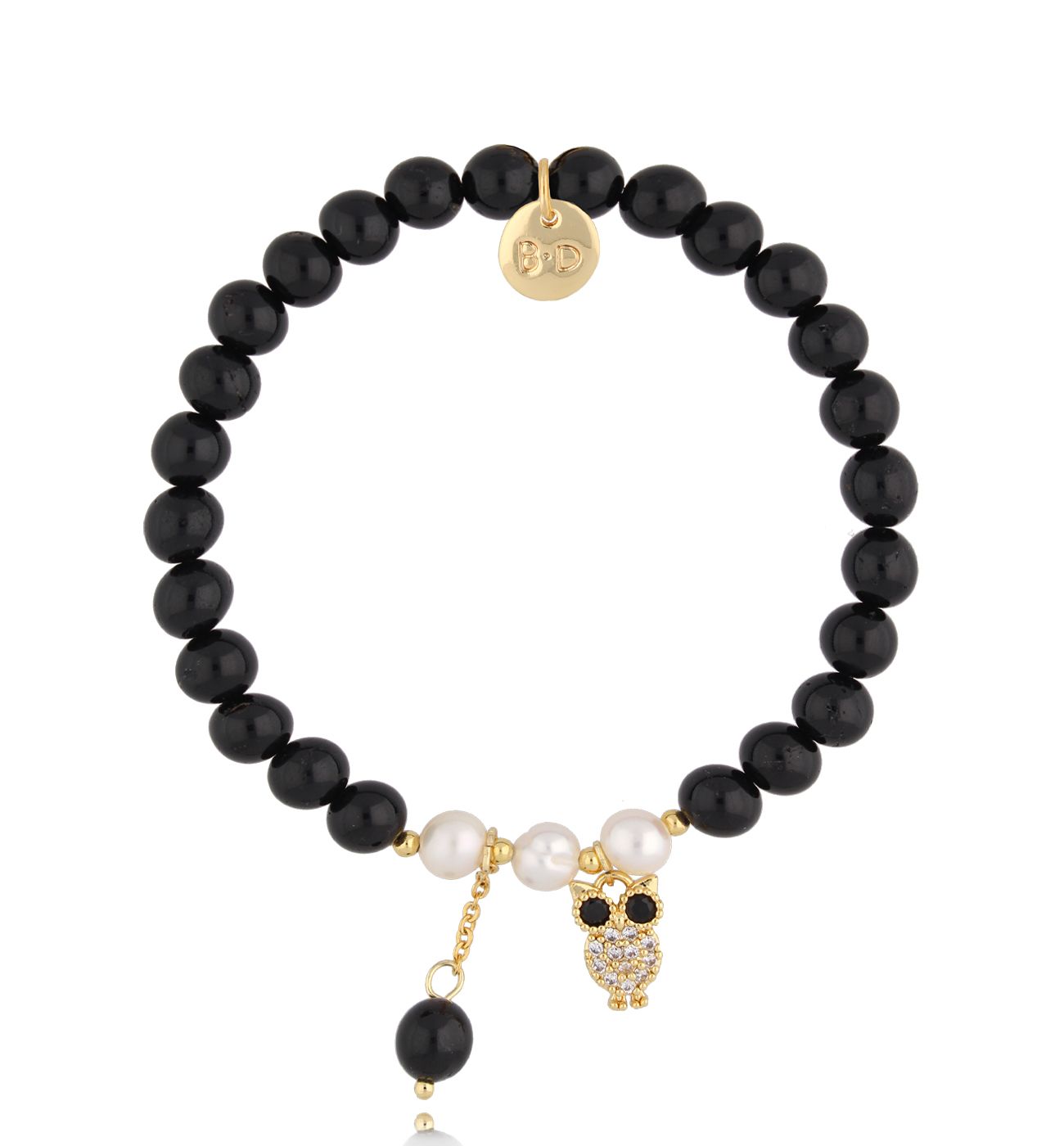 Bransoletka z turmalinami i zawieszką BTW2808