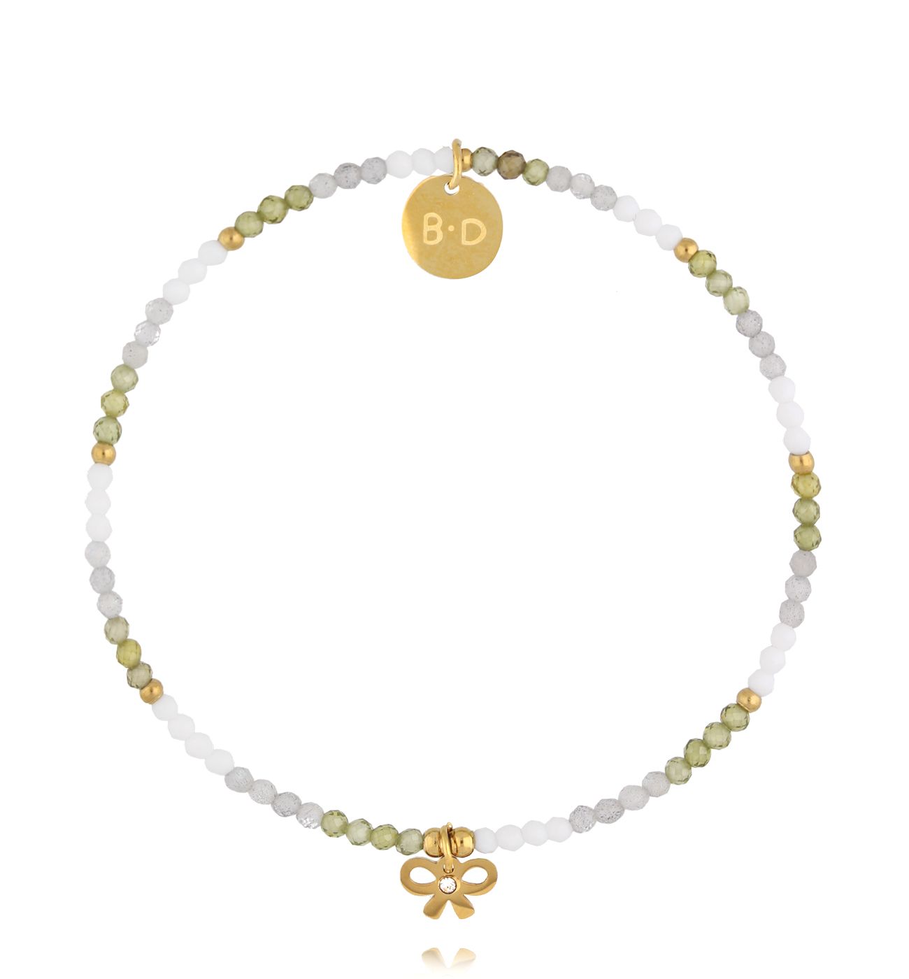 Bransoletka z labradorytami i kokardką BTW3199