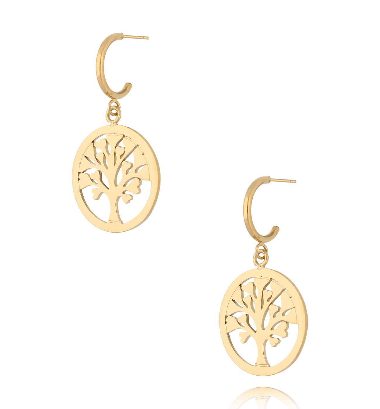 Kolczyki złote z drzewem Nina - By Dziubeka