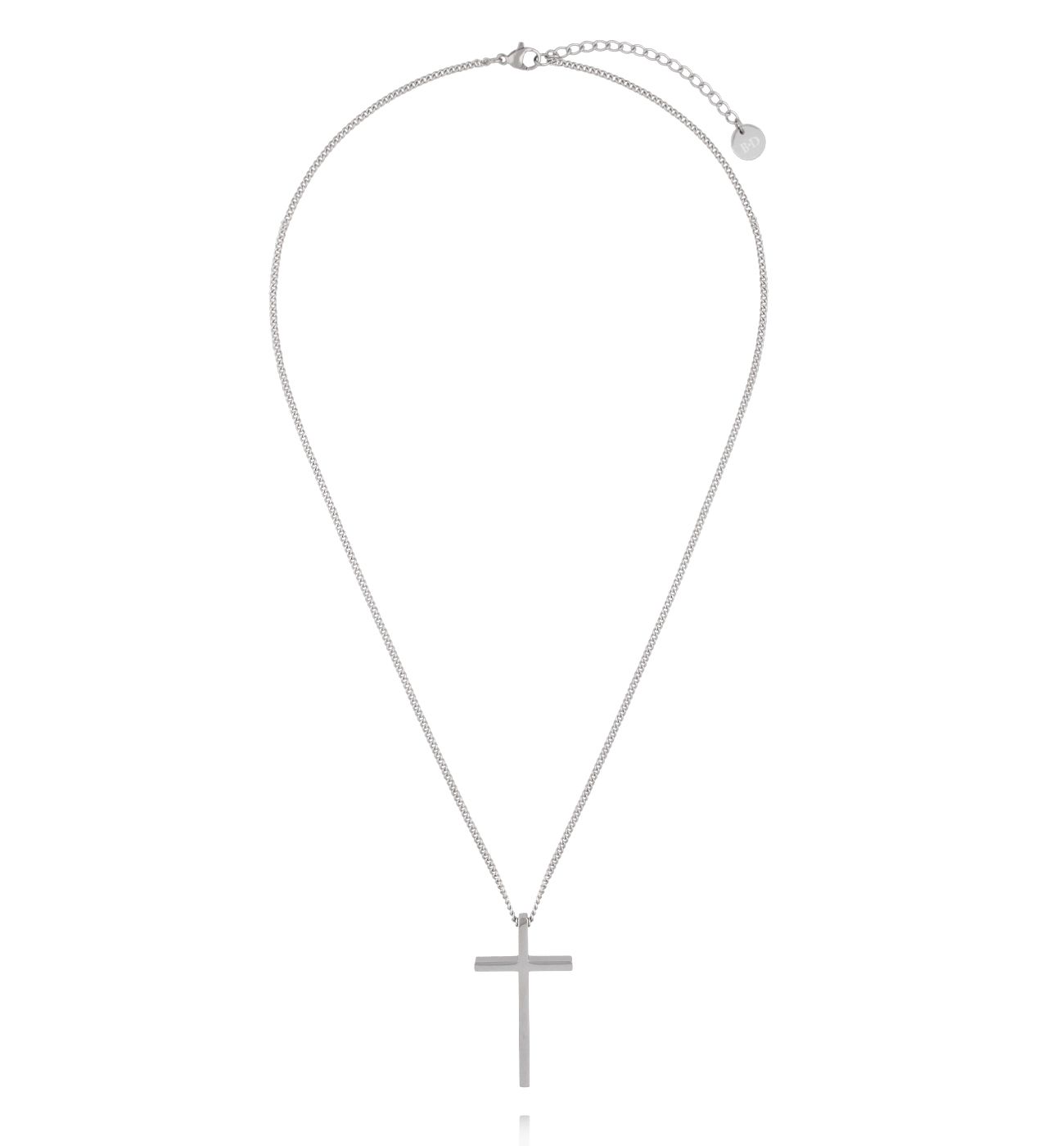 Naszyjnik z krzyżem srebrny męski NMITC0260