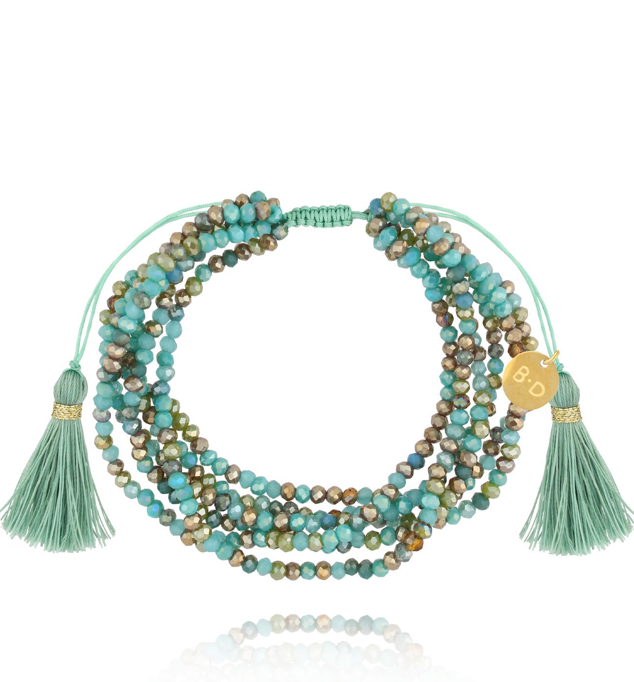 Bransoletka z kryształkami i chwostami Soulmate Spark BCY0293 - By Dziubeka