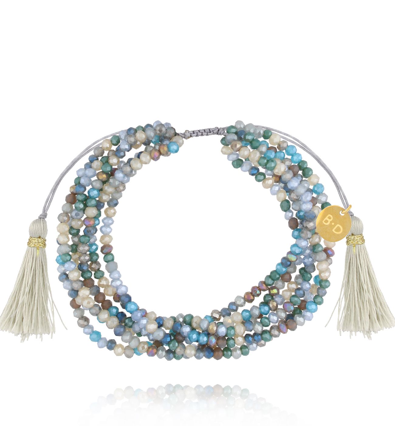 Bransoletka z kryształkami i chwostami Soulmate Spark BCY0291 - By Dziubeka