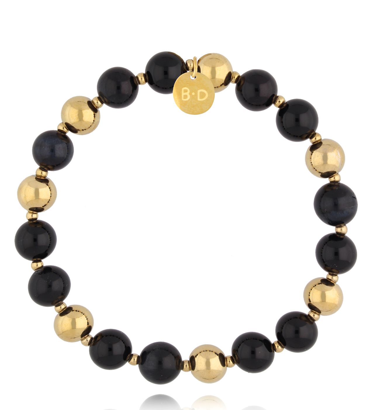 Bransoletka z agatami i tygrysim okiem BPA0533