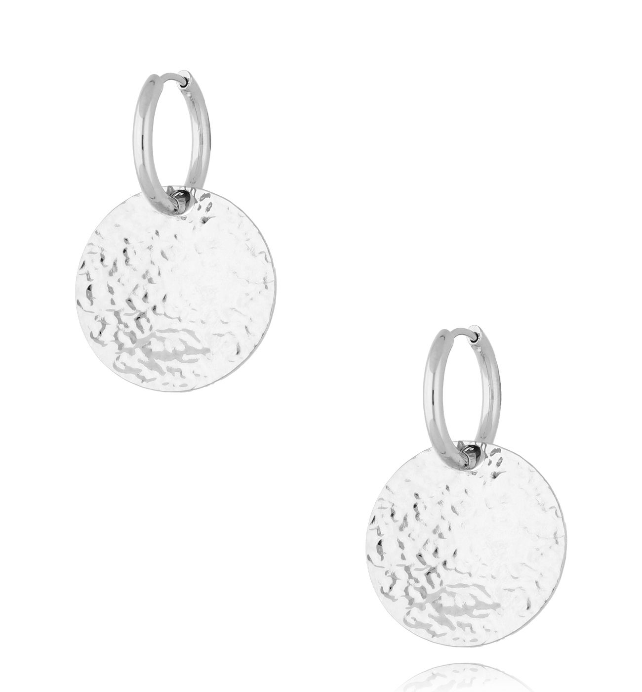 Kolczyki srebrne z gniecioną blaszką Crushed KSA1392