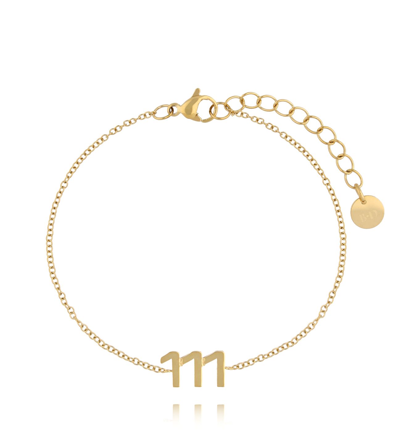 Bransoletka z anielską liczbą 111 złota BSA0859