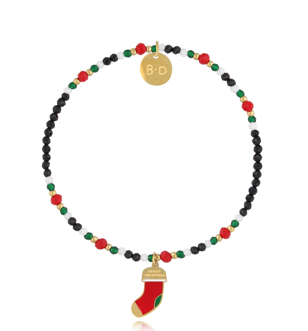 Bransoletka świąteczna ze skarpetą All I Want BTW2454