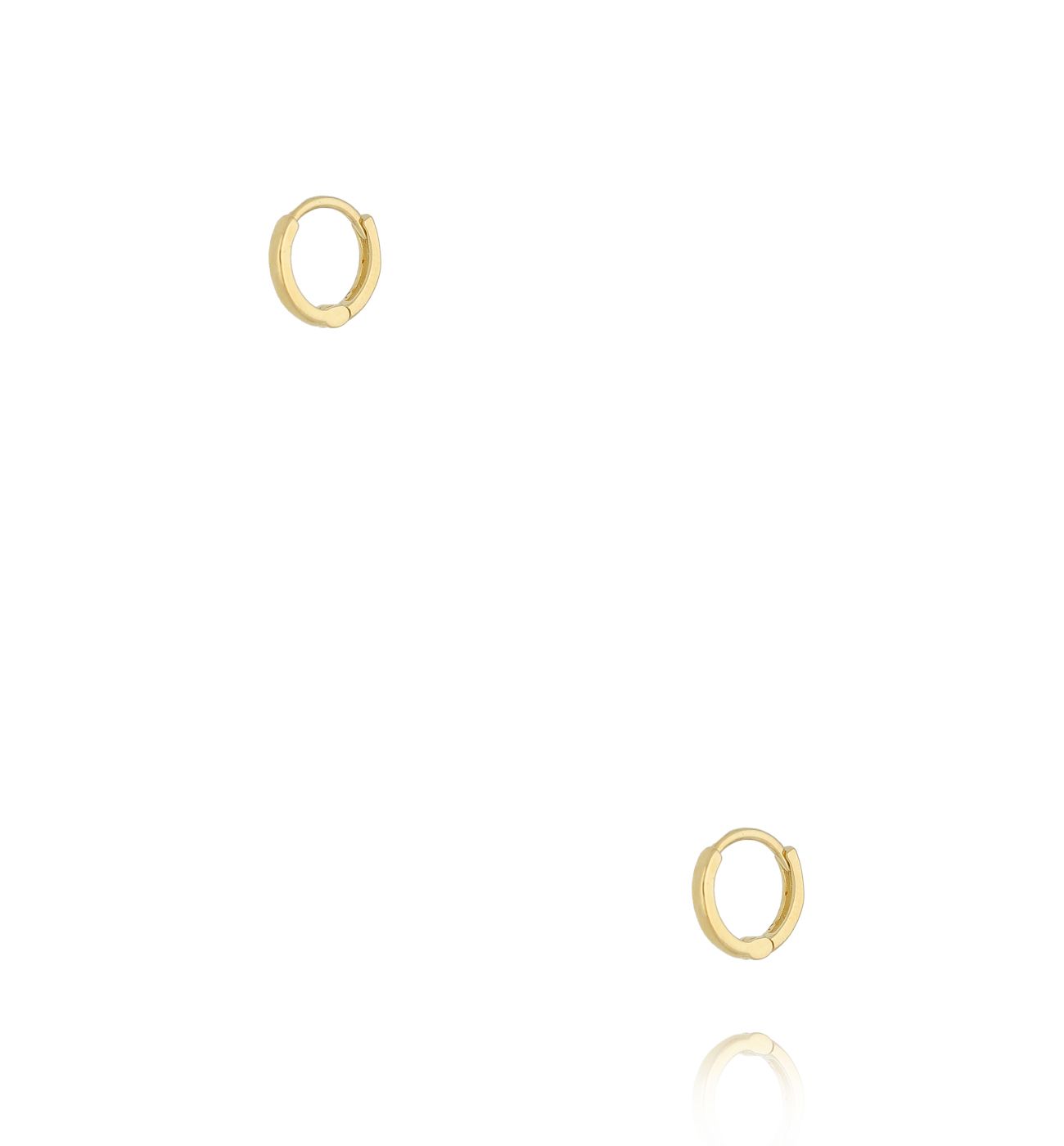 Kolczyki koła małe, złocone KCA0064 - By Dziubeka