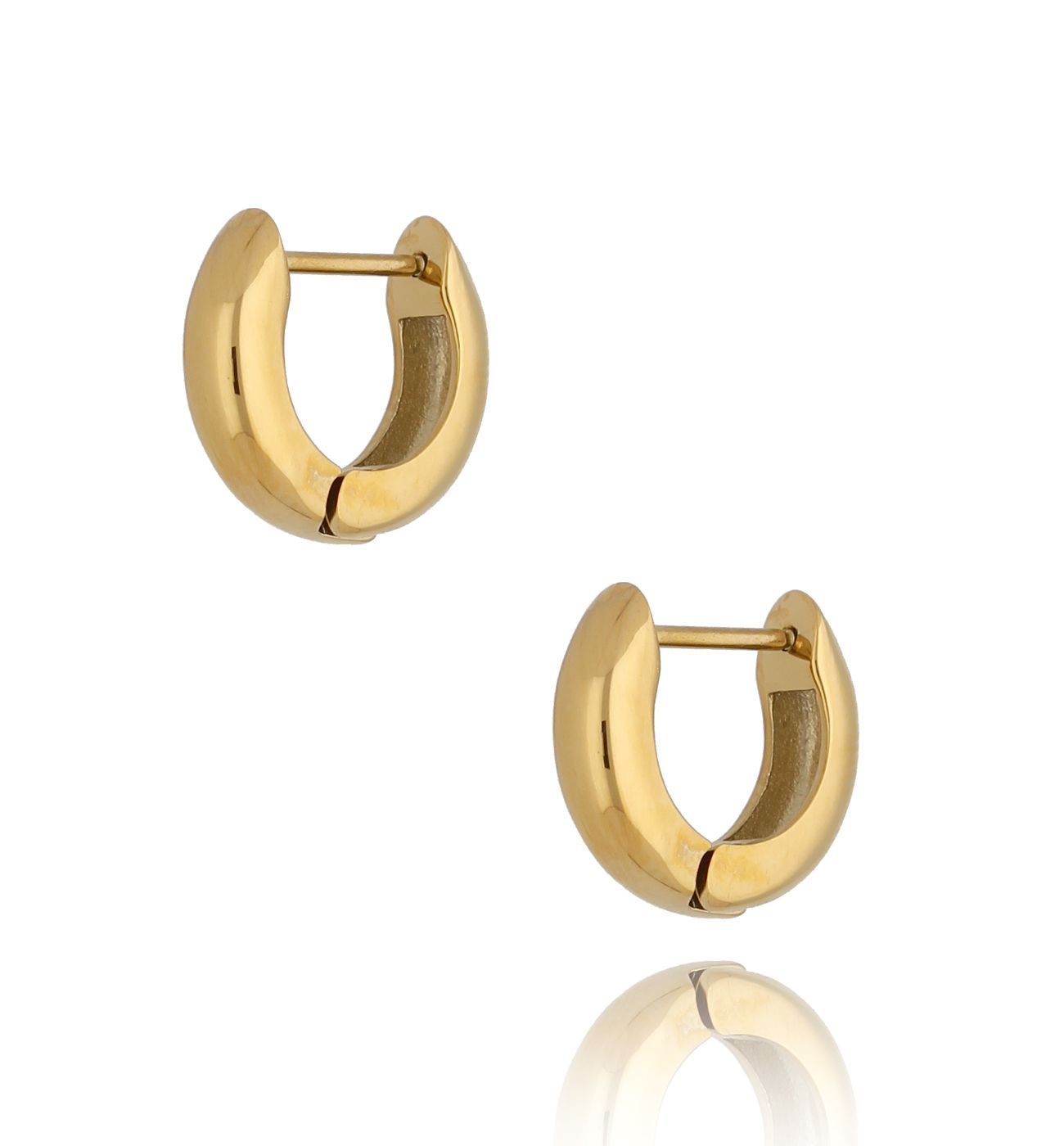 Kolczyki złote ze stali szlachetnej - By Dziubeka