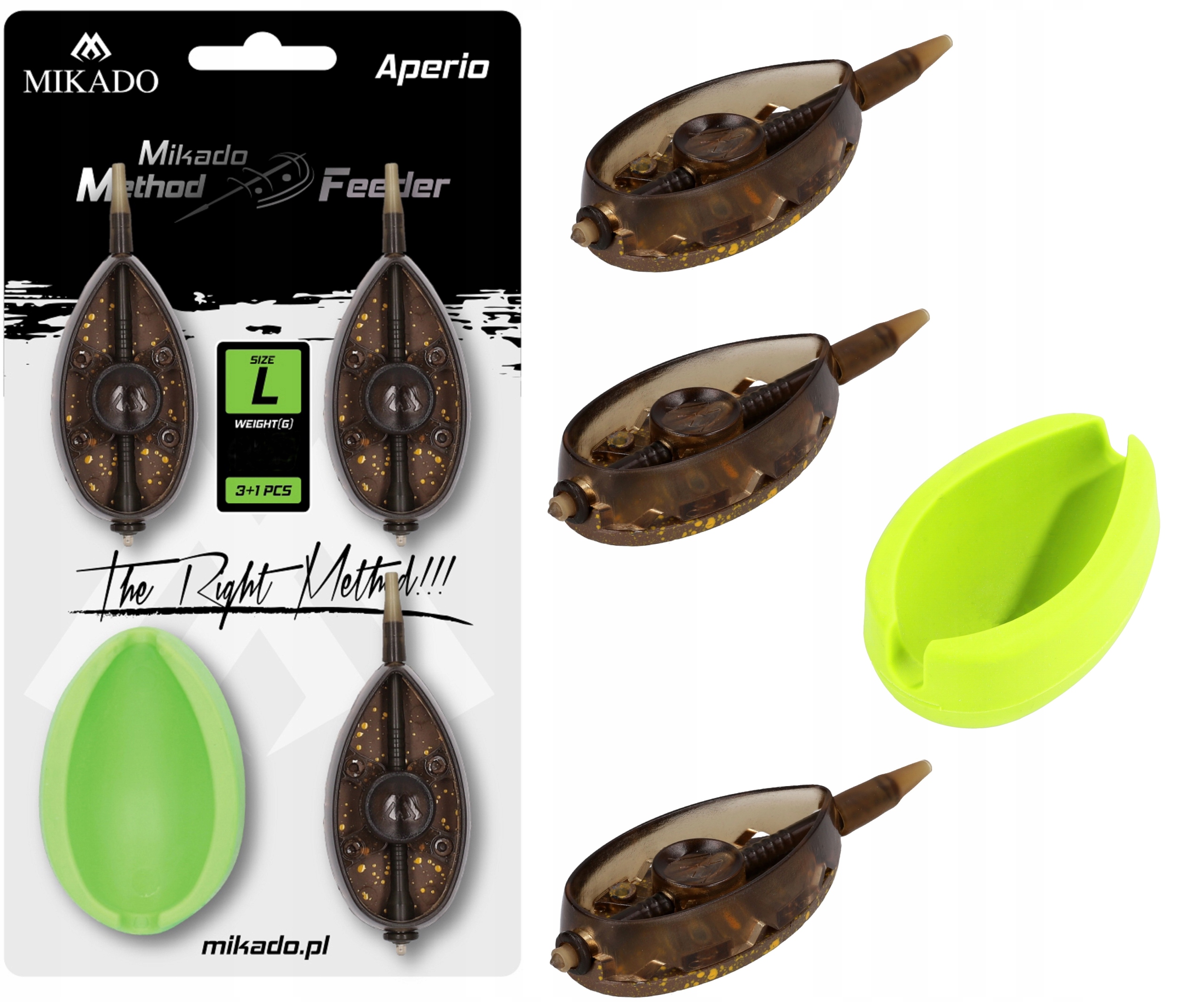 Mikado Zestaw Koszyczków Do Methody Aperio L 20g + 30g + 40g + Foremka Nowy