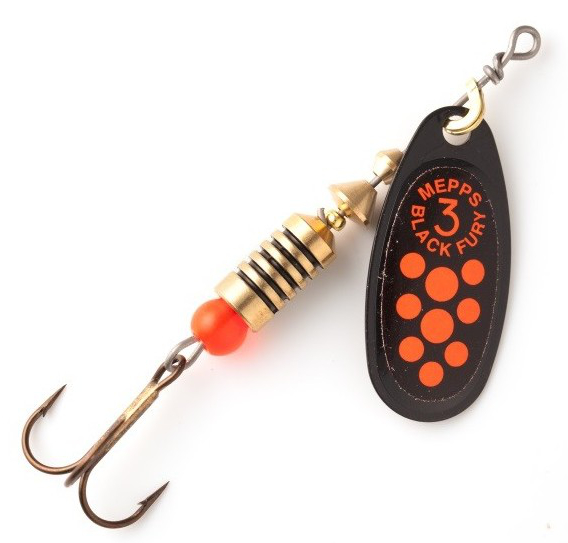 Mepps błystka BLACK FURY CZARNA POMARAŃCZOWE KROPKI #3