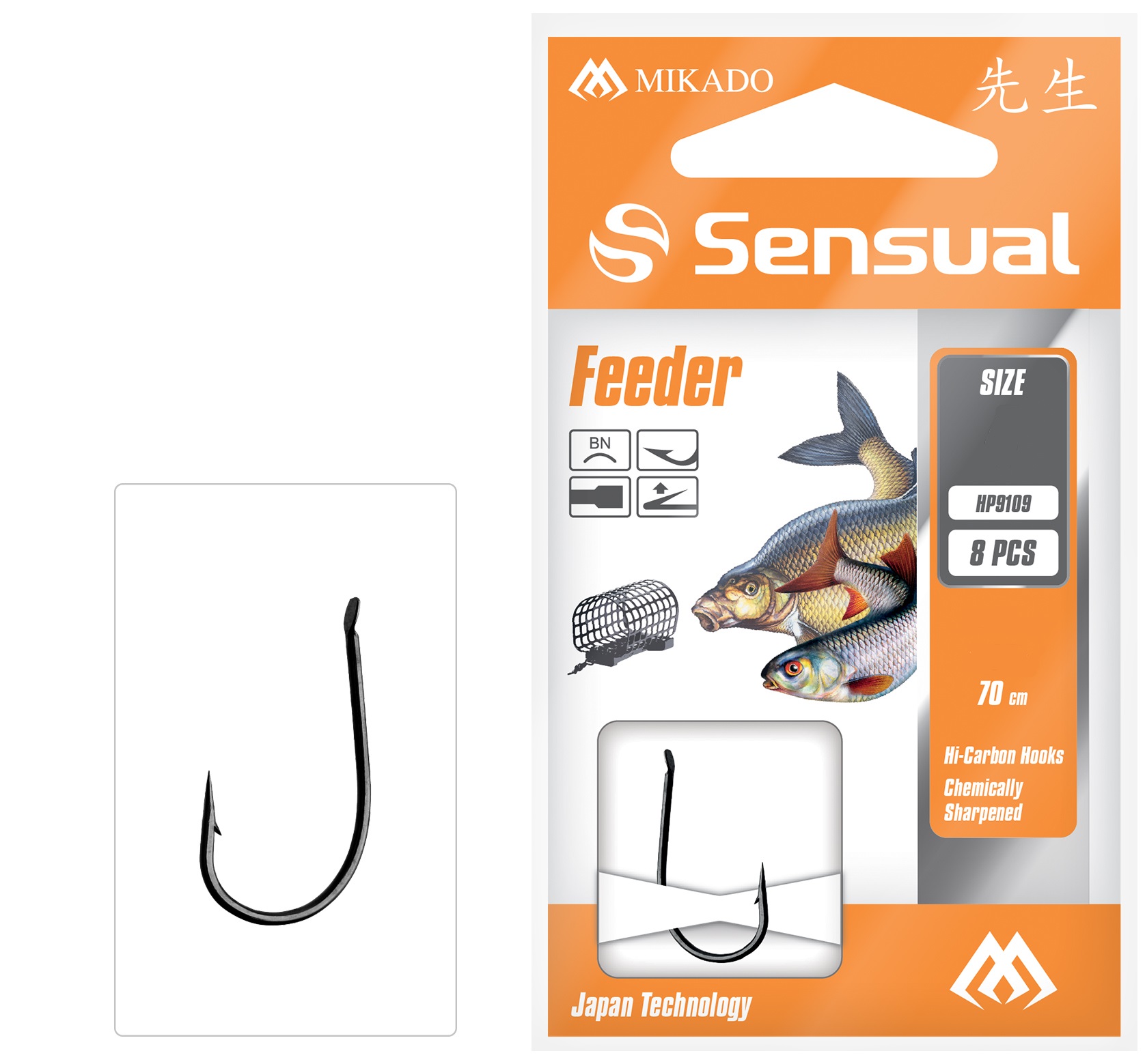 Mikado Haczyki z przyponem Sensual Feeder nr 14