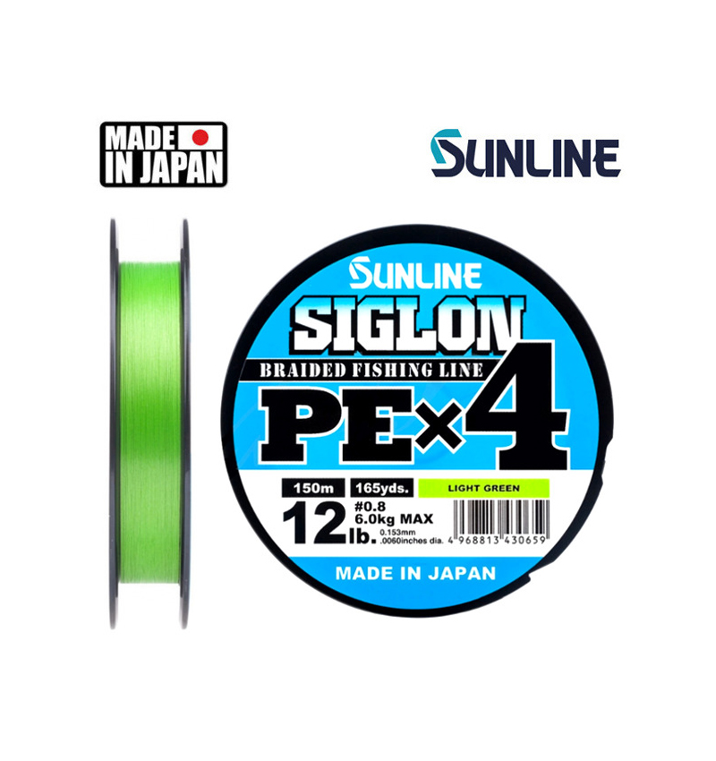 Sunline Plecionka Siglon PE X4 150m Light Green 0,13mm 150m