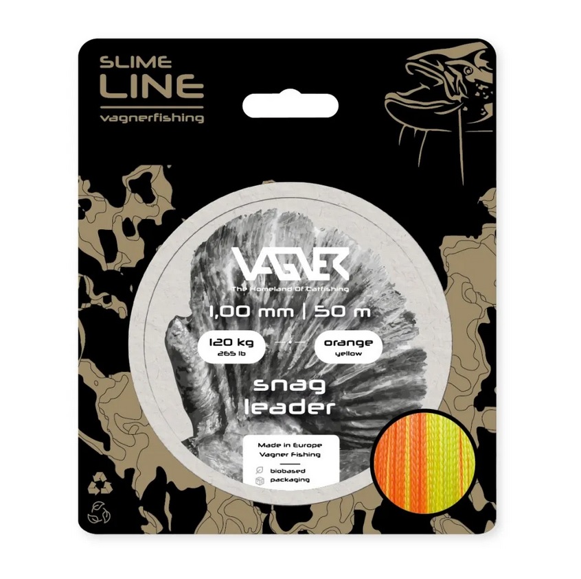 Vagner Plecionka Snag Leader Orange Yellow 1,00mm 50m