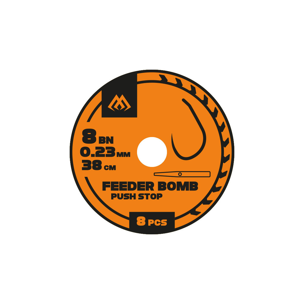 Mikado Przypon gotowy Feeder Bomb Push Stop Bezzadziorowe 8/0 23mm