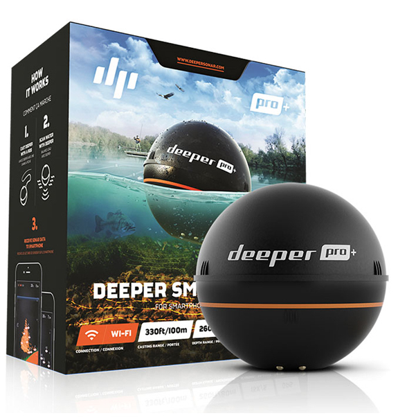 Deeper Smart Sonar Pro Plus + Gratis Flexible Arm 2.0