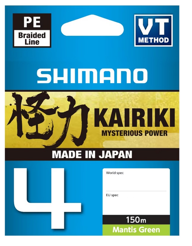 Shimano Plecionka Kairiki 4x Mantis Green 150m 0,06mm