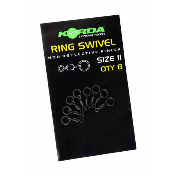 KORDA Krętliki karpiowe z kółkiem nr 8 Korda Ring Swivel 8 szt.