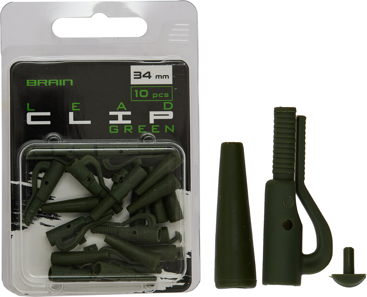Brain Bezpieczny klips ze stoperem 34mm zielony